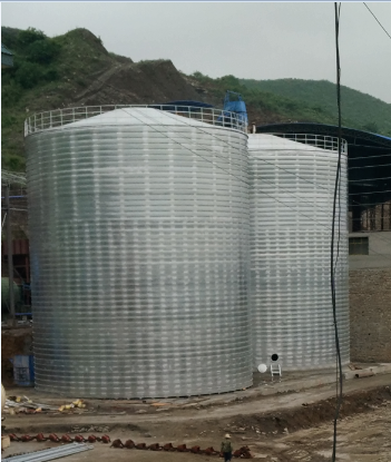 岚山粮食钢板仓的安装全过程不用热焊接